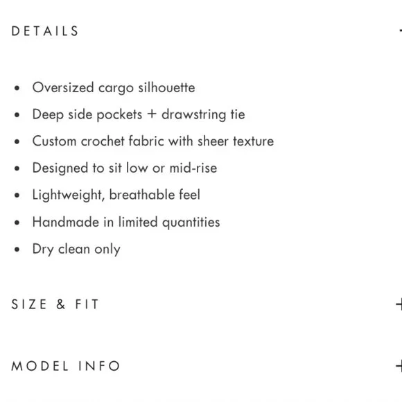 Heart Of Sun Bahia Beige Crochet Cargo Pants - Picture 5 of 8